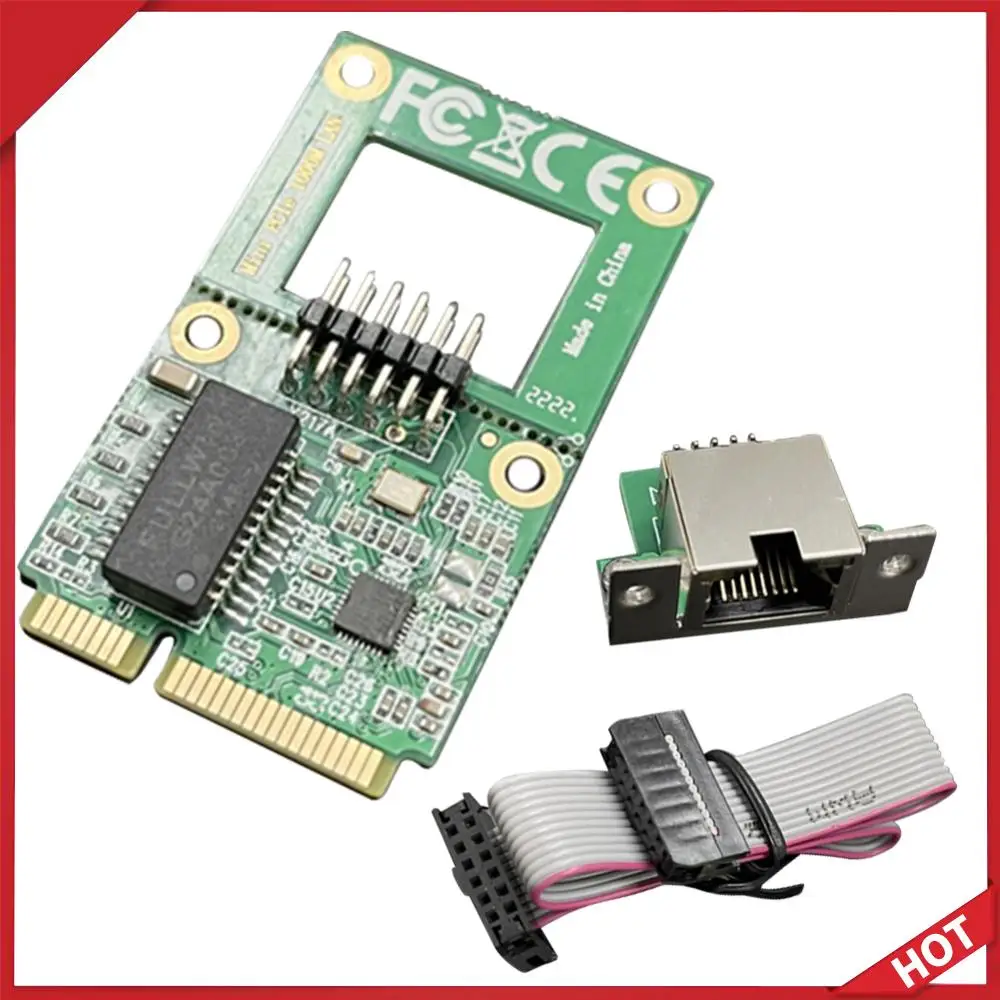 

Гигабитный сетевой адаптер Ethernet RTL8111H Mini PCIe, сетевая карта Mini PCI Express Gigabit Ethernet для настольных ПК