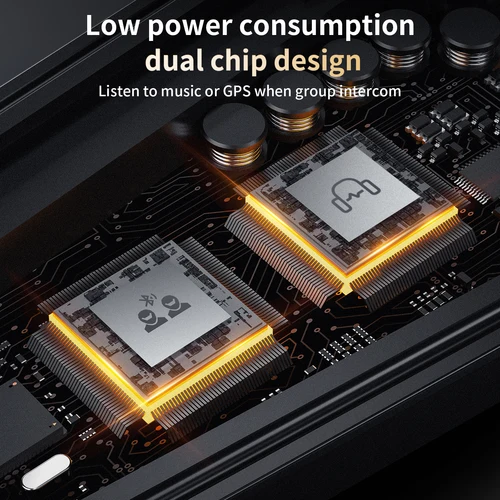 Imagen 2 del producto Fodsports FX8 Pro intercomunicador de motocicleta auriculares Bluetooth para casco 8 conductor 2000M interfono comunicador, Radio FM