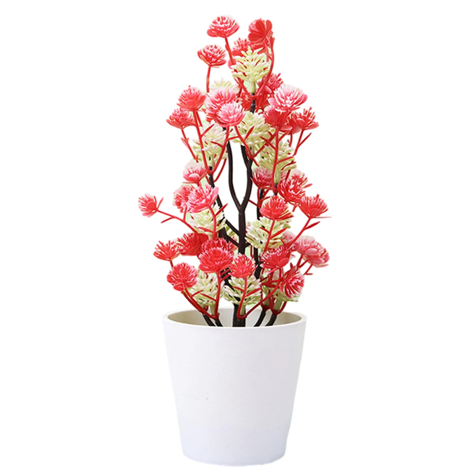 

Artificial Plants DIY Simple Bonsai Small Tree Fake Plants Fake Flowers Potted Ornaments Bathroom Home Decor Hotel Garden Decor