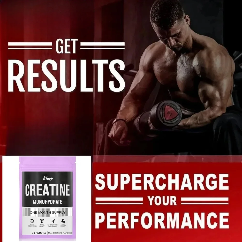 Creatine Monohydrate Transdermal Patches for Muscle Growth, Increased Strength, Enhanced Energy Output 30 Patches