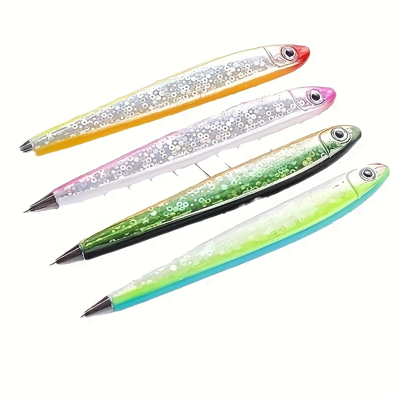 5pcs Mixed Color Fish-Shaped Pens, Ocean Fish Series Ballpoint Pens with Creative Design, Black Ink, Lightweight Craft Gift