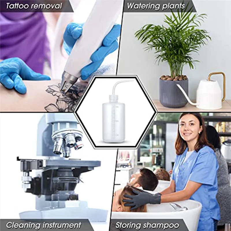 【Must-Haves】24Pcs Tattoo Squeeze Bottle For Liquids Bottle Lab Wash Bottles Economy Plastic Squeeze Bottle