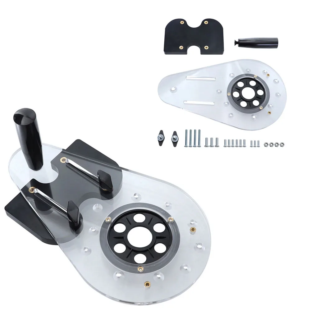 Offset Router Base Plate With Reversible Fence Guide For Edge Routing Grooving For Acrylic 300x177mm Woodworking Power Tool Acce