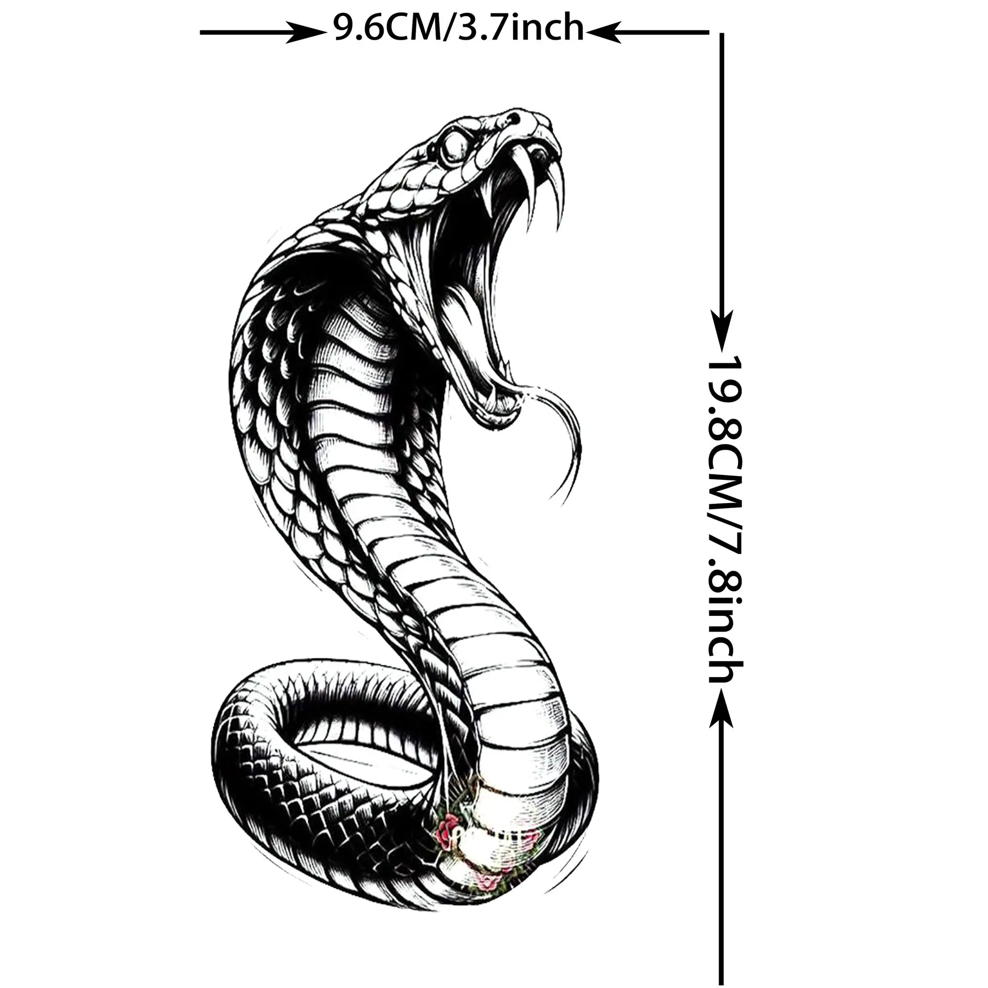 1 Sheet Cobra Snake Dragon Scorpion Temporary Tattoos For Men Women Waterproof Long Lasting Lion Tiger Wolf Fake Tattoo Stickers