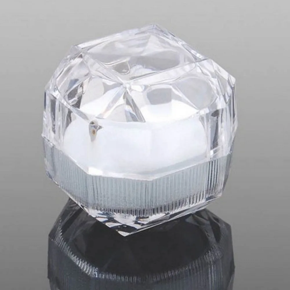 Transparent Crystal Jewelry Display Box 1pcs Pack Compact Size Jewelry Storage Box Gift Packaging Clear Design