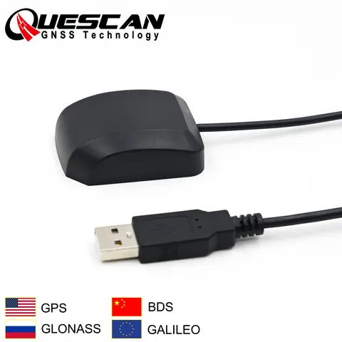 QUESCAN GPS 커넥터 안드로이드 USB GNSS 안테나 수신기 GPS GLONASS Galileo BeiDou 위성 수신기 UBX-M8030 NEO-M8N QU33N