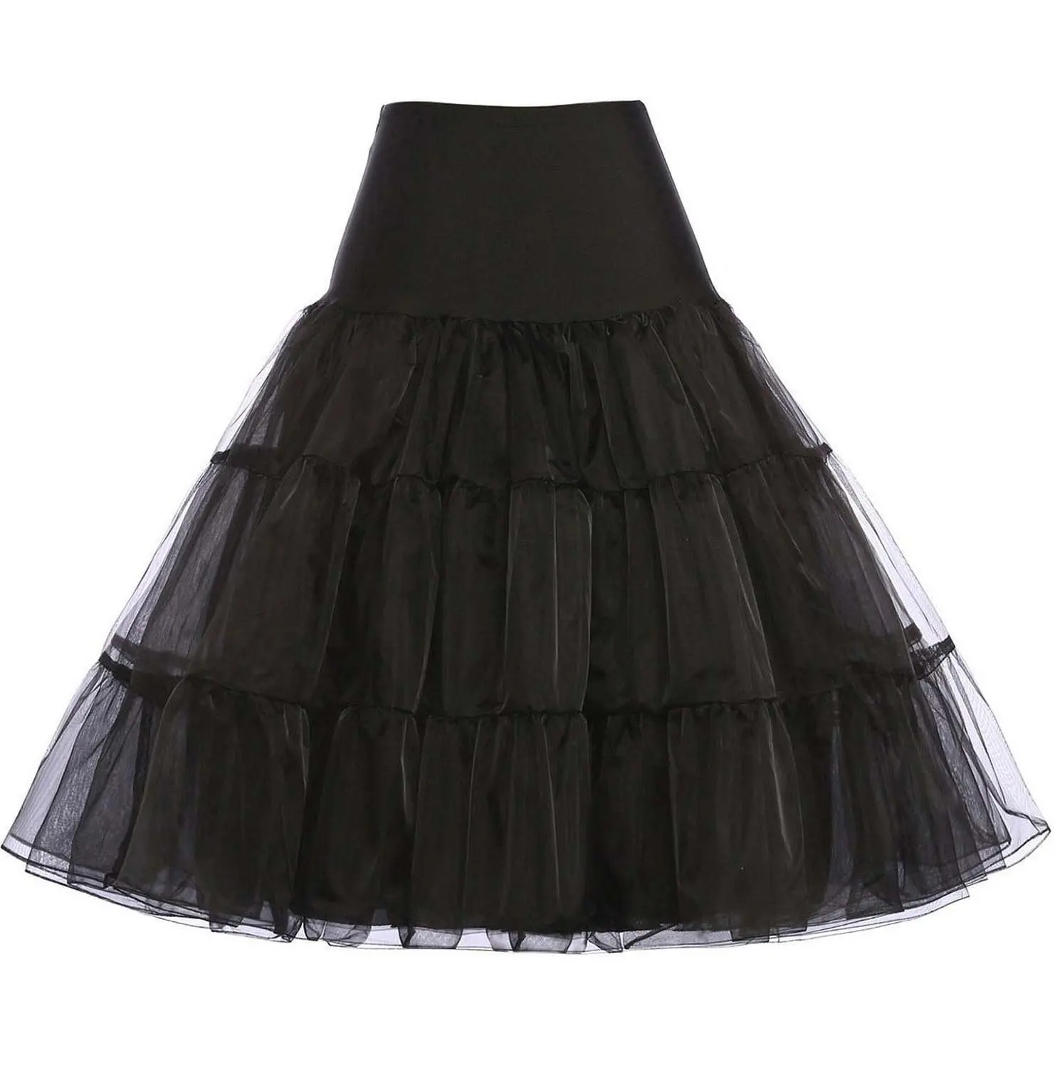 Jupon tutu vintage pour femmes, sous-vêtement crinoline rétro, 343