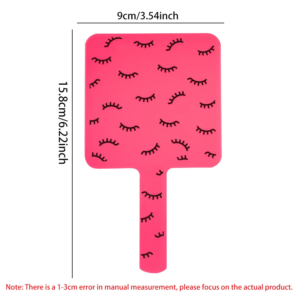 Handheld Makeup Mirror Portable Eyelash Extension Mirror For Women and Girls Face Small Mirrors Beauty Tabletop Accessories