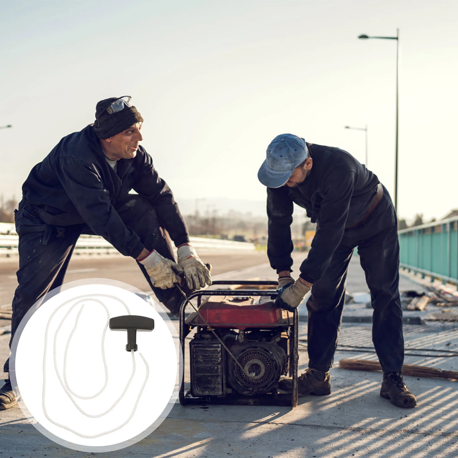 

4Sets Starter Handle Rope Pull Cord Professional Gas Engine Pull Recoil Starter Kit for Lawnmower Chainsaw Trimmer Generator