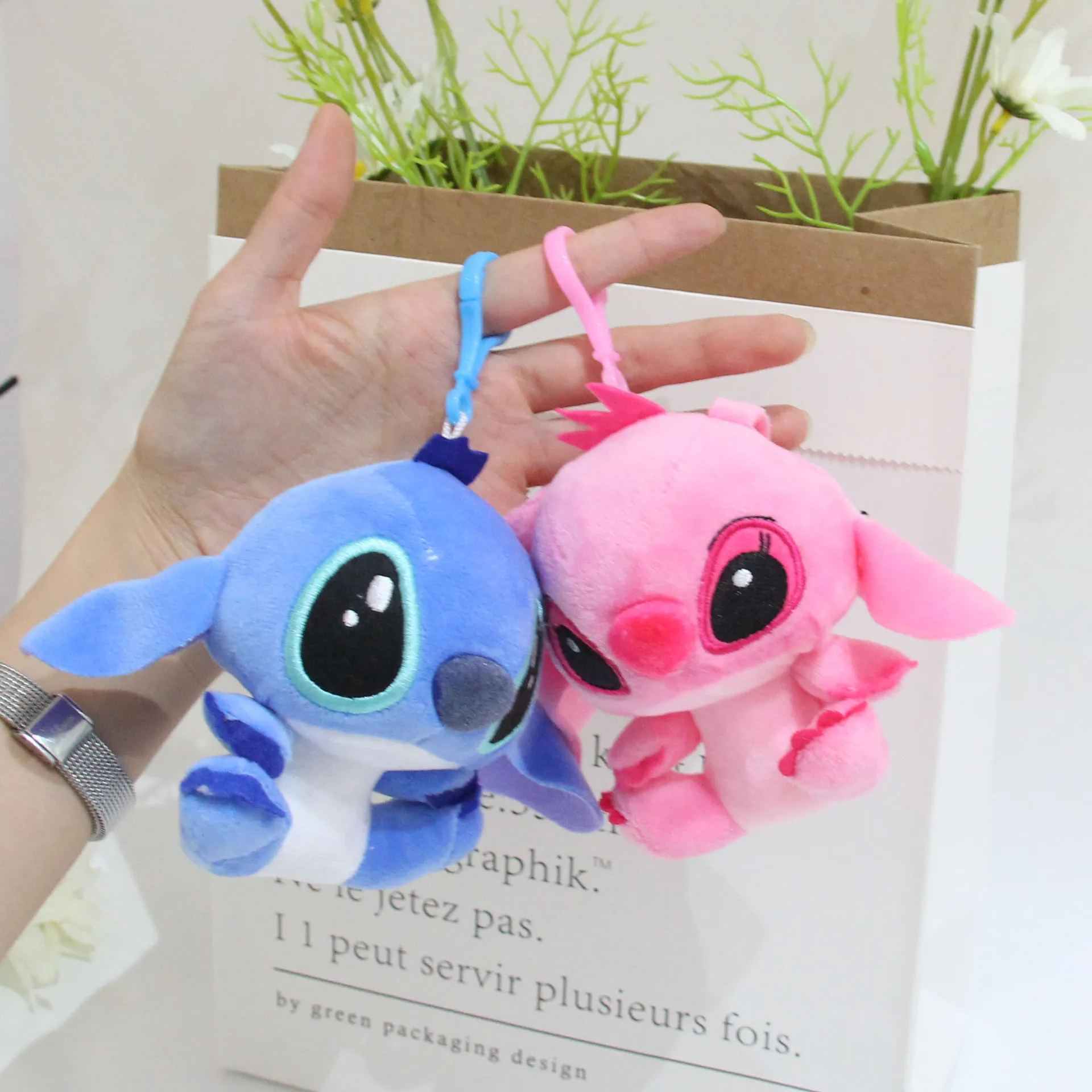 

10cm 10pcs/Lot Disney Anime Stitch Lilo&Stitch Anime Kawaii Doll Doll Keychain Pendant Decor Children's Gift