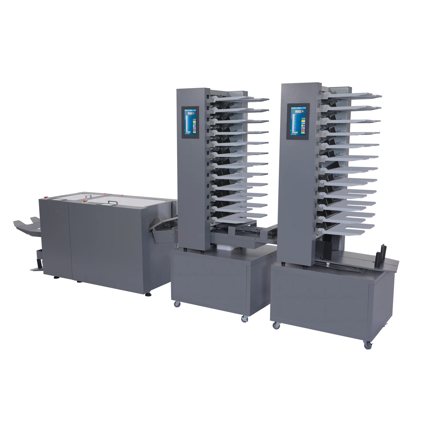 SR410 Automatic Paper Collating Machine ,stitching And Folding With 3 Sides Trimming Fully Automatic Booklet Binding System