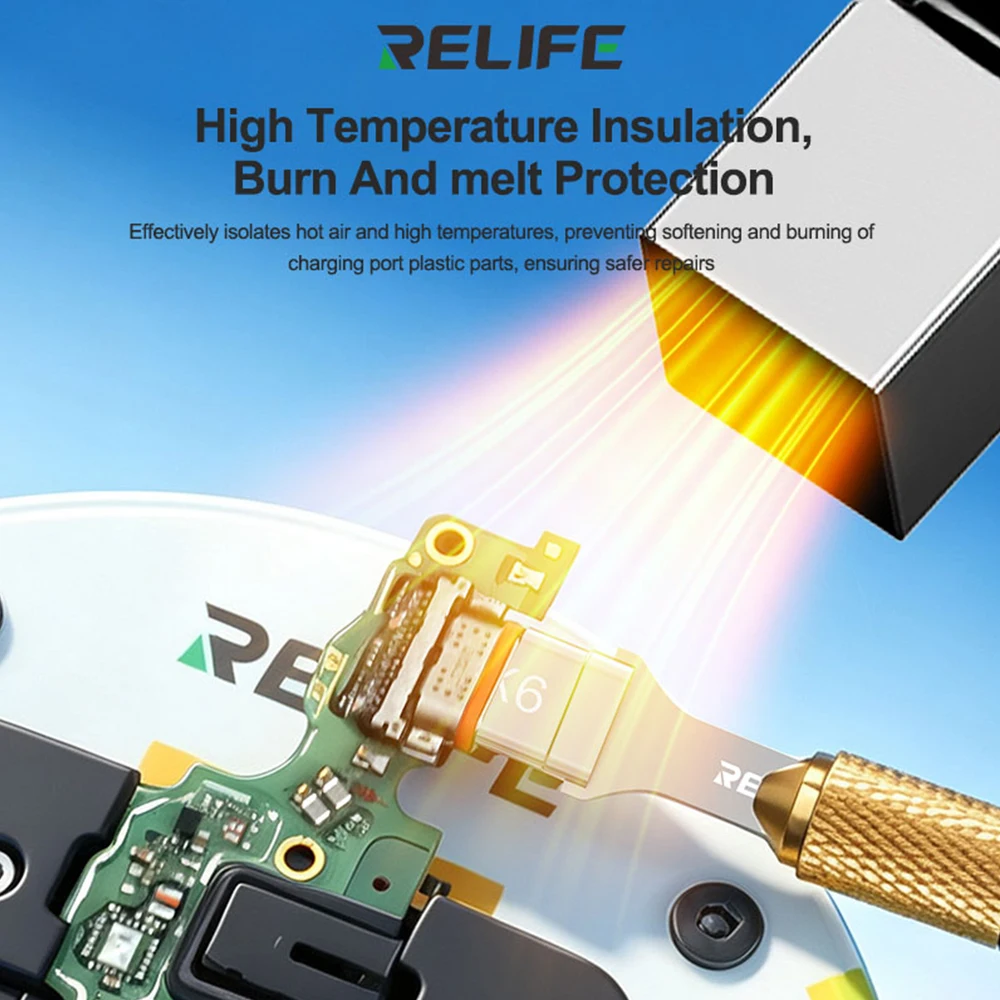 RELIFE TK6 Type-C Port Melt Protection Cover for Mobile Phone Repair Hot Air Desoldering Protection for Type-C Ports Tool