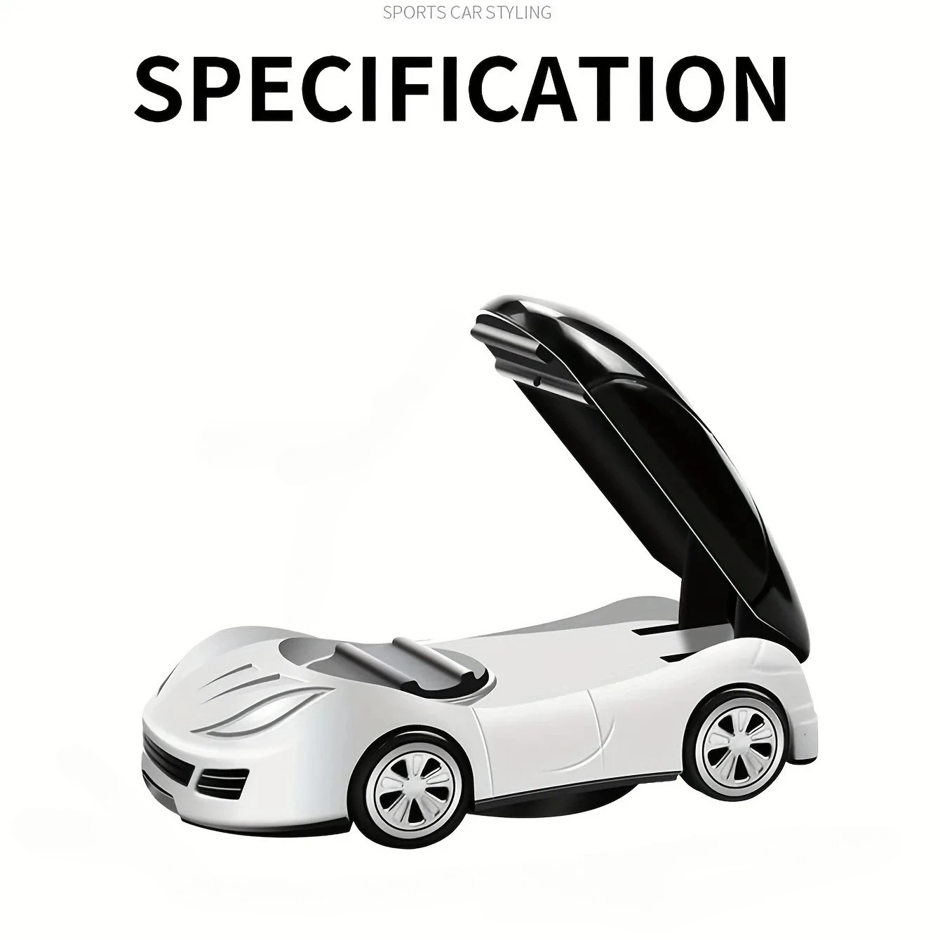 360 °   Support de téléphone rotatif pour modèle de voiture, ornement créatif en forme de véhicule pour iPhone 15/14/13 et Samsung S22