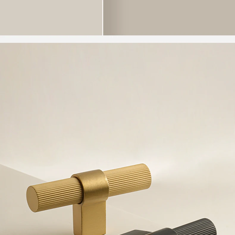 SAILANKA Messing-Möbelgriffe, modern, gestreift, für Schrank, Kleiderschrank, Kommode, Schuhkarton, Schublade, Schrankknöpfe, T-Stange – Detail 15