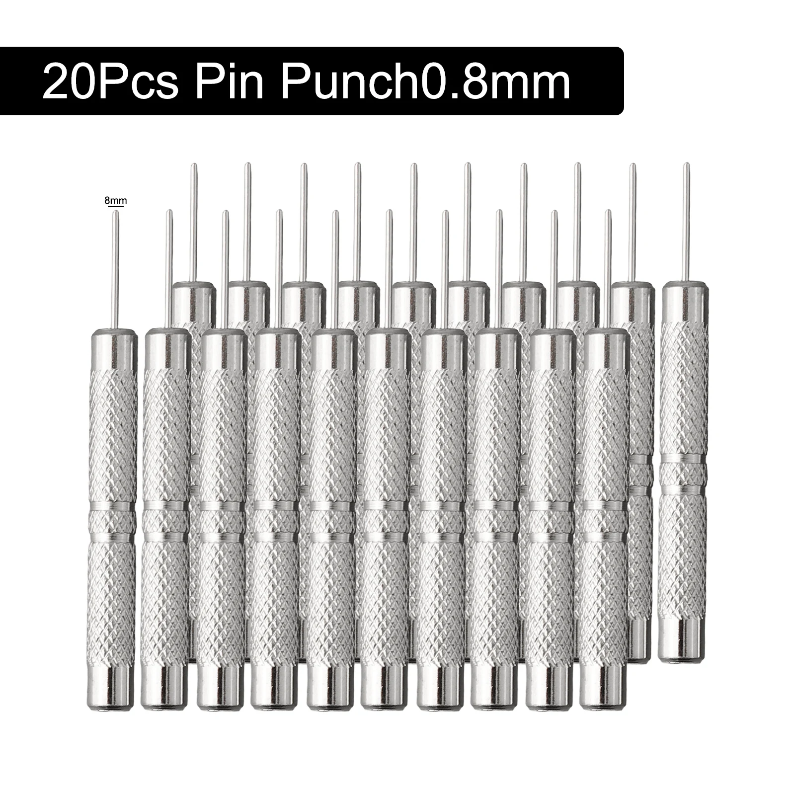 20 Pcs Watch Strap Bracelet Pin Punch 0.8mm Head Remover Repair Tool For Watch Jewelry Adjustment Riveting Hand Tool Accessories