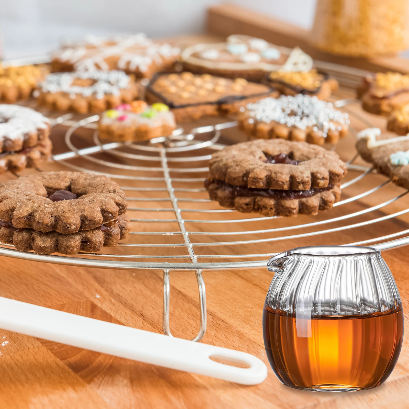 

Glass Milk Pitcher Clear Creamer Small Jug for Home Coffee Shop Restaurant Sauce Syrup Dispenser Kitchen Barware