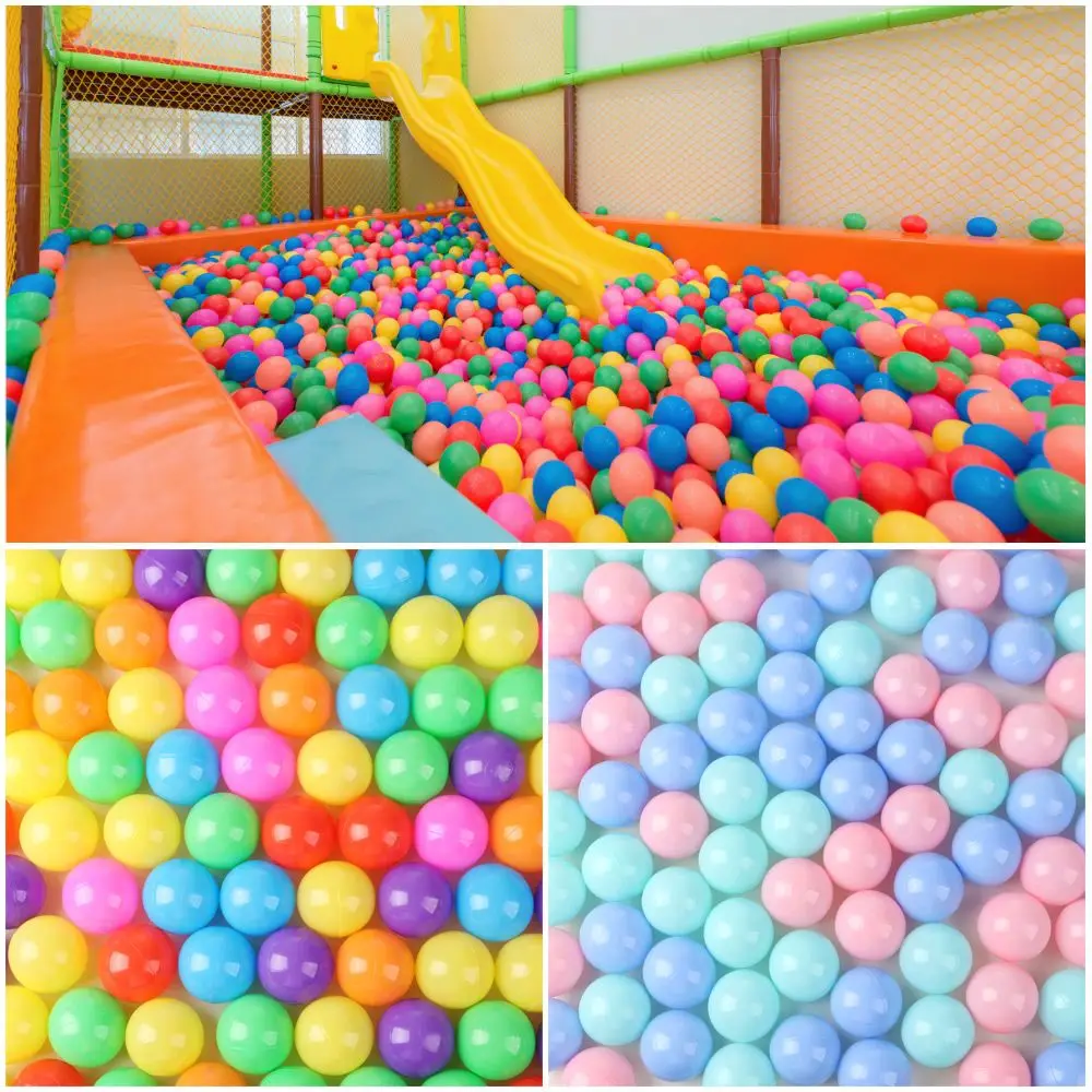 100 Stück bunte Plastik lustige Spielzeug haus Outdoor Sport Ball Luftballons Ozean Welle Ball Wasser Pool