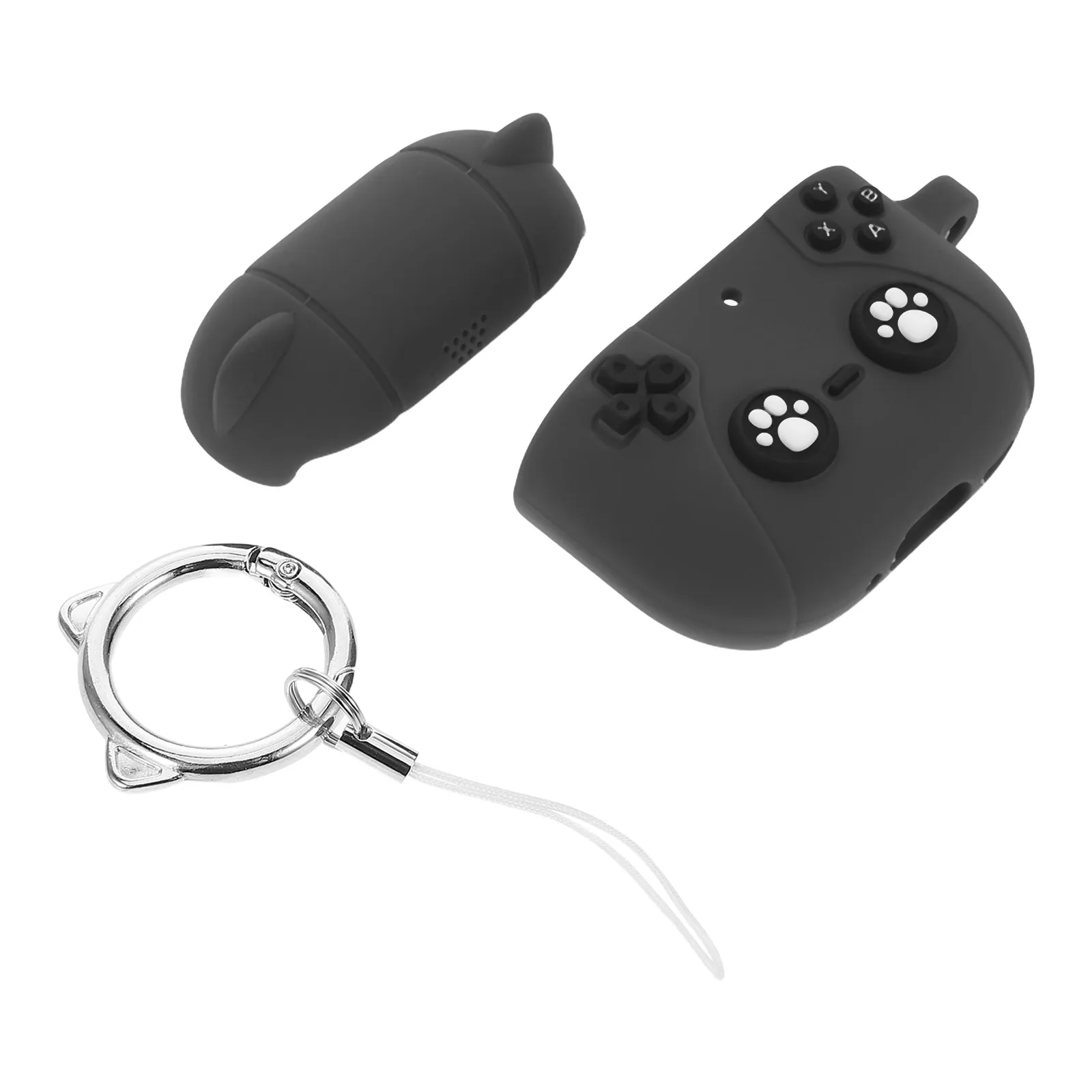 

Silicone Earphone Case Dark Grey Earbud Protector Soft Comfortable Stylish Headphone Carrying Case Earbud Skin Protector