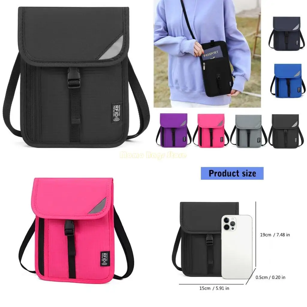 

X90D Travel Supply Neck Wallet with RFIDS Blocking Holder Hiddens Neck ,Easy to Travel Unisex