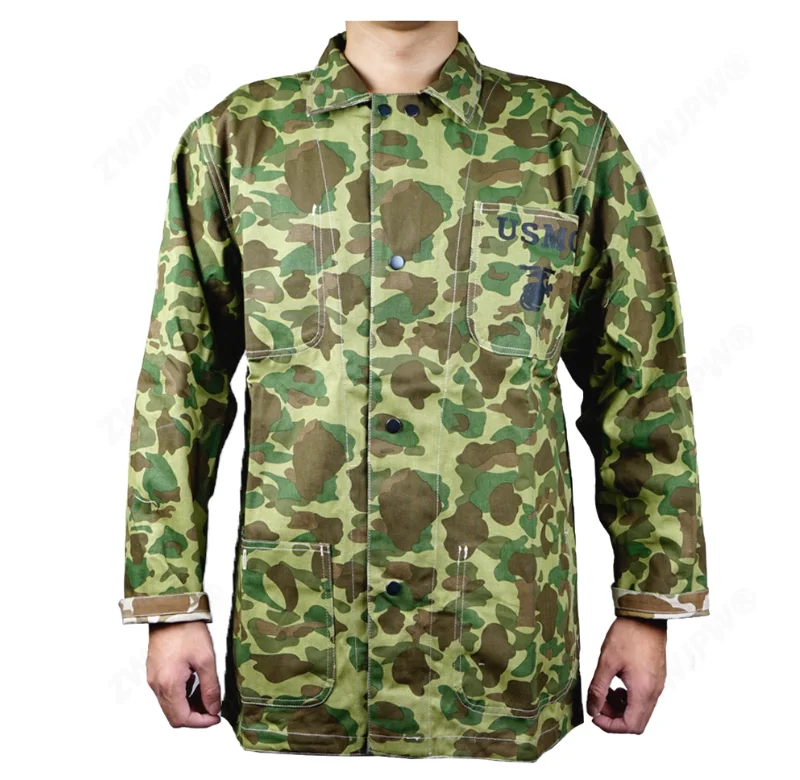 Американская верхняя куртка USMC HBT Pacific Camouflage Повседневная одежда Реплика рабочей одежды