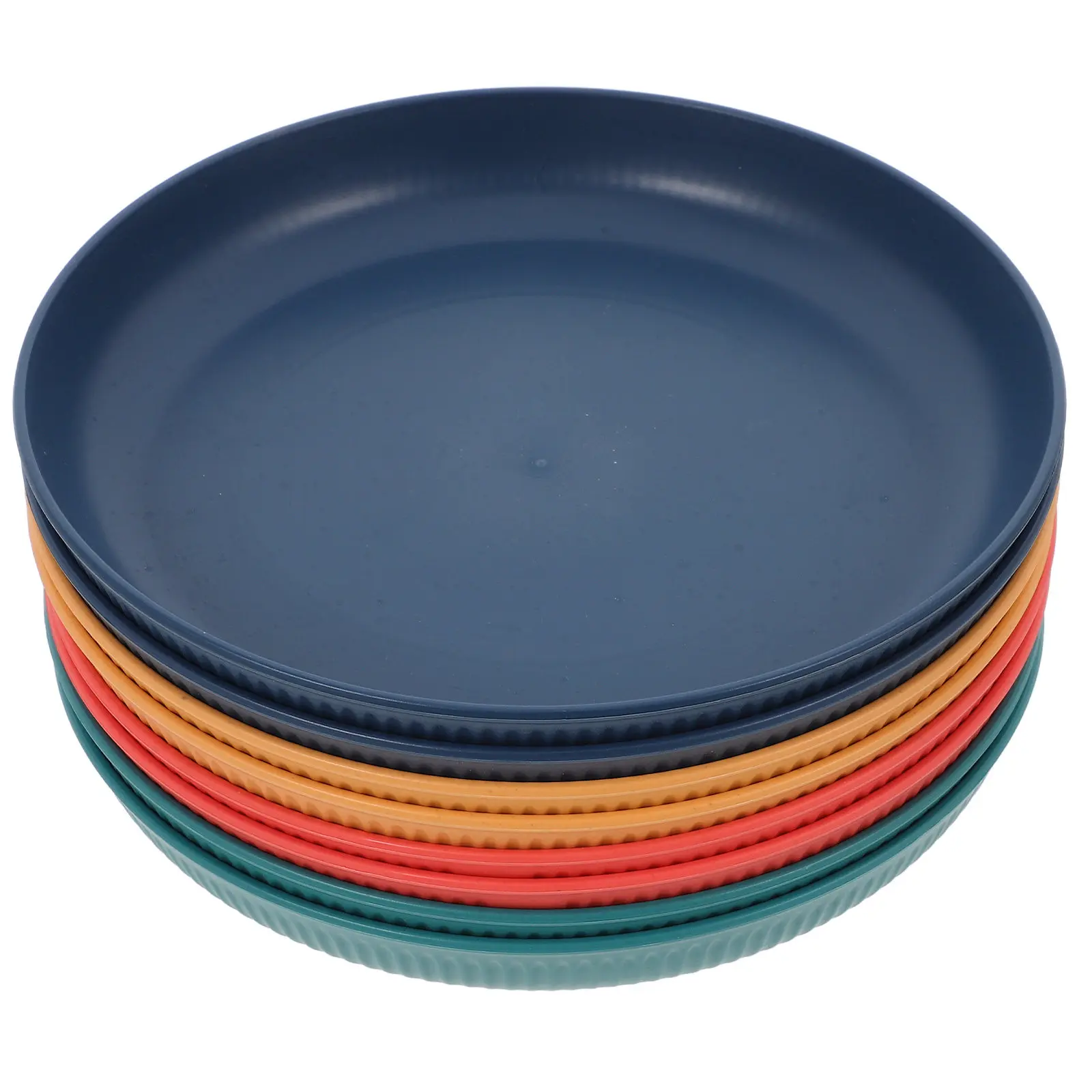 

8Pcs Plastic Dessert Plate Set Fine Workmanship Multi-Use Serving Tray for Fruit Cake Appetizers Snacks Buffet Parties Family
