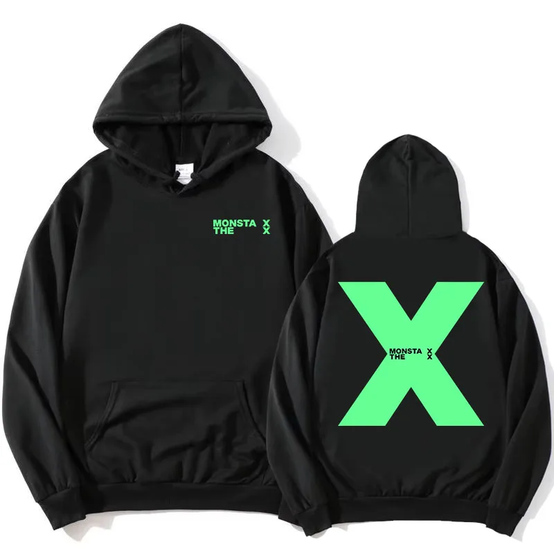 MONSTAX The X EP 2025 Sudaderas con capucha moda coreana niños banda sudaderas de manga larga otoño Sudaderas con capucha mujeres hombres Sudaderas estampado