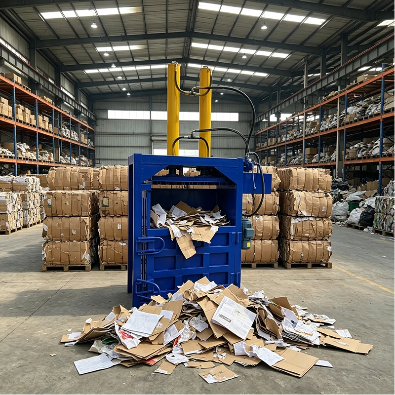 Cardboard Recycling Baler Hydraulic Vertical Press Machine for Waste Cartons Paper Compression with 40T Capacity Equipment