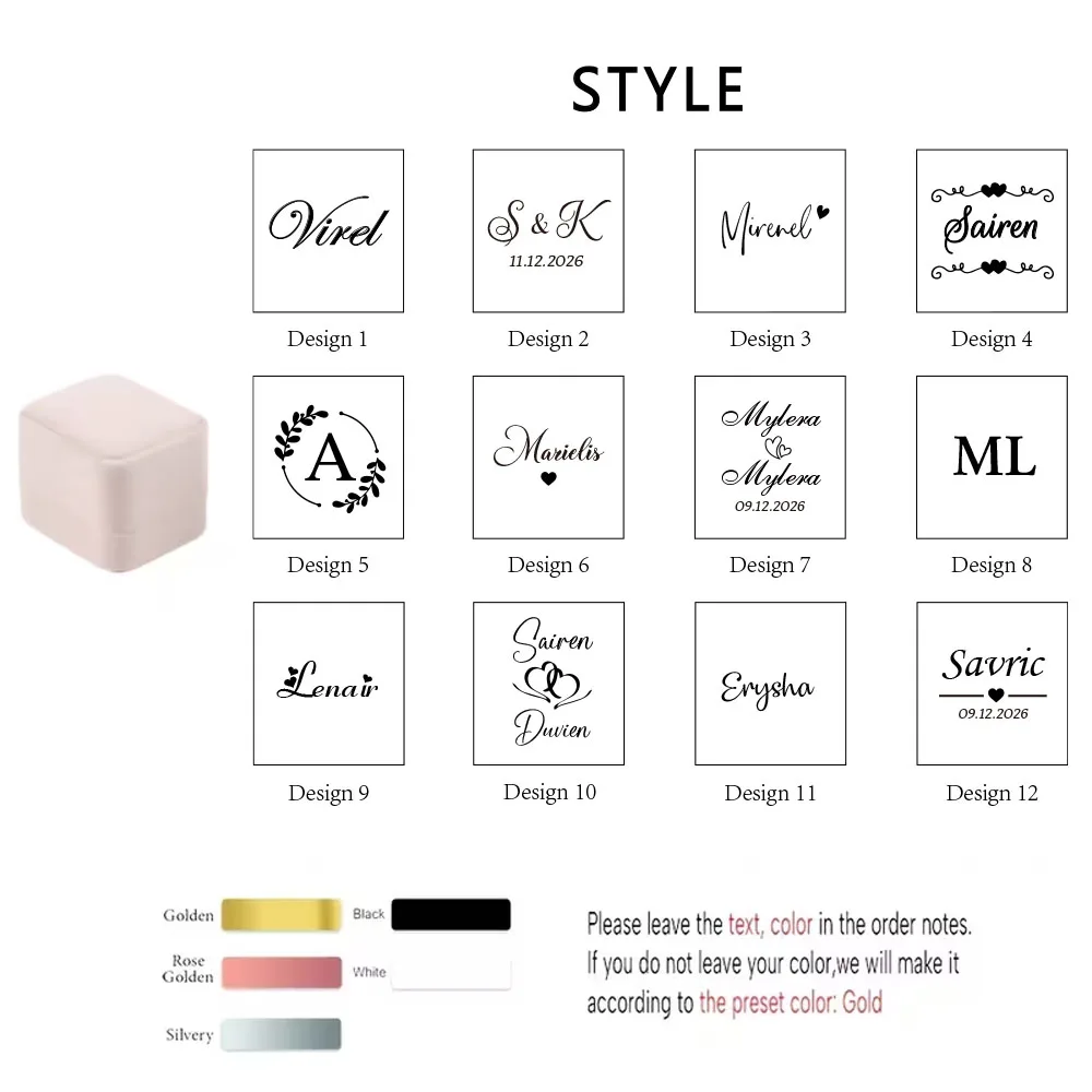 Personalisierte Vintage-Verlobungsringbox, Gedenkbox, Retro-Stil Samt, Elegante Verlobungsringbox, Schmuckbox für Heiratsanträge – Detail 2