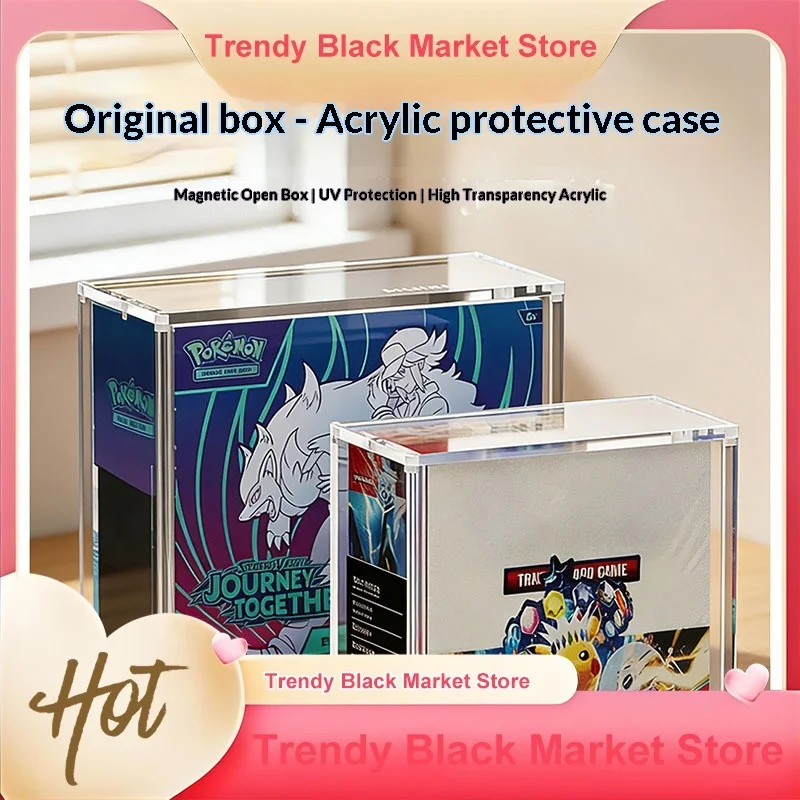 

Acrylic Pokemon PTCG Card Display Protector Case Fit Japanese American Etb Prismatic Evolutions SPC Booster UPC Special Card Box