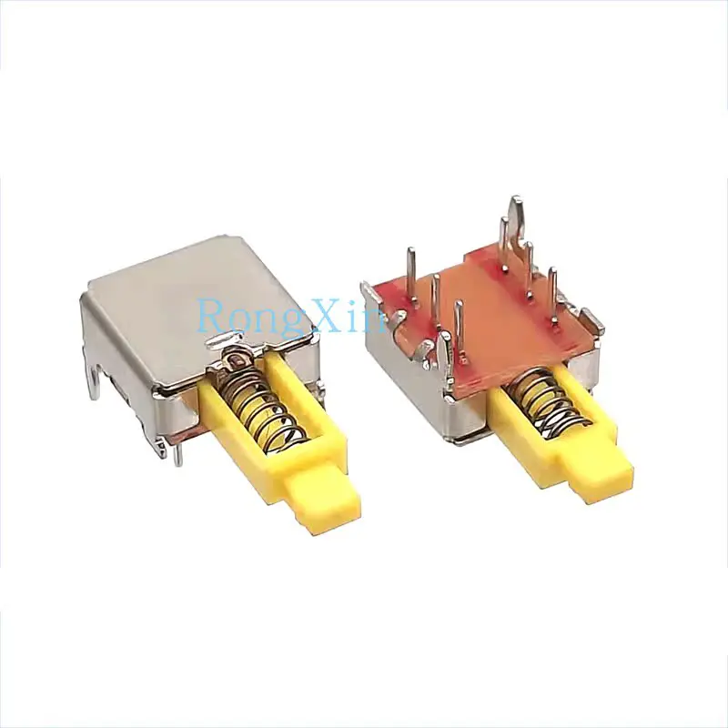 100pcs/straight key switch PS-22E50(2P2T) double row six-legged horizontal self-locking/reset side press key power switch