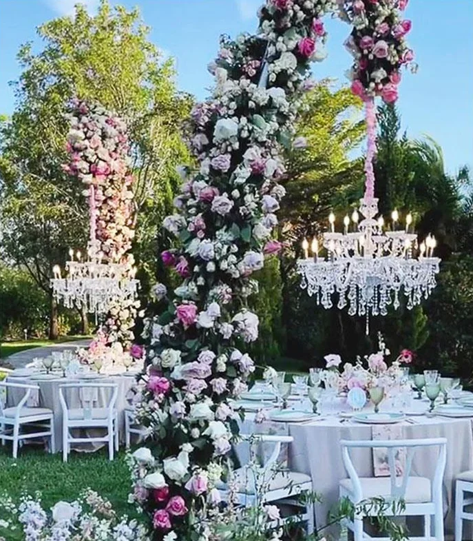 YN-Support de cadre en métal  lustre réglable, centre  table haut, décoration  mariage, haute qualité