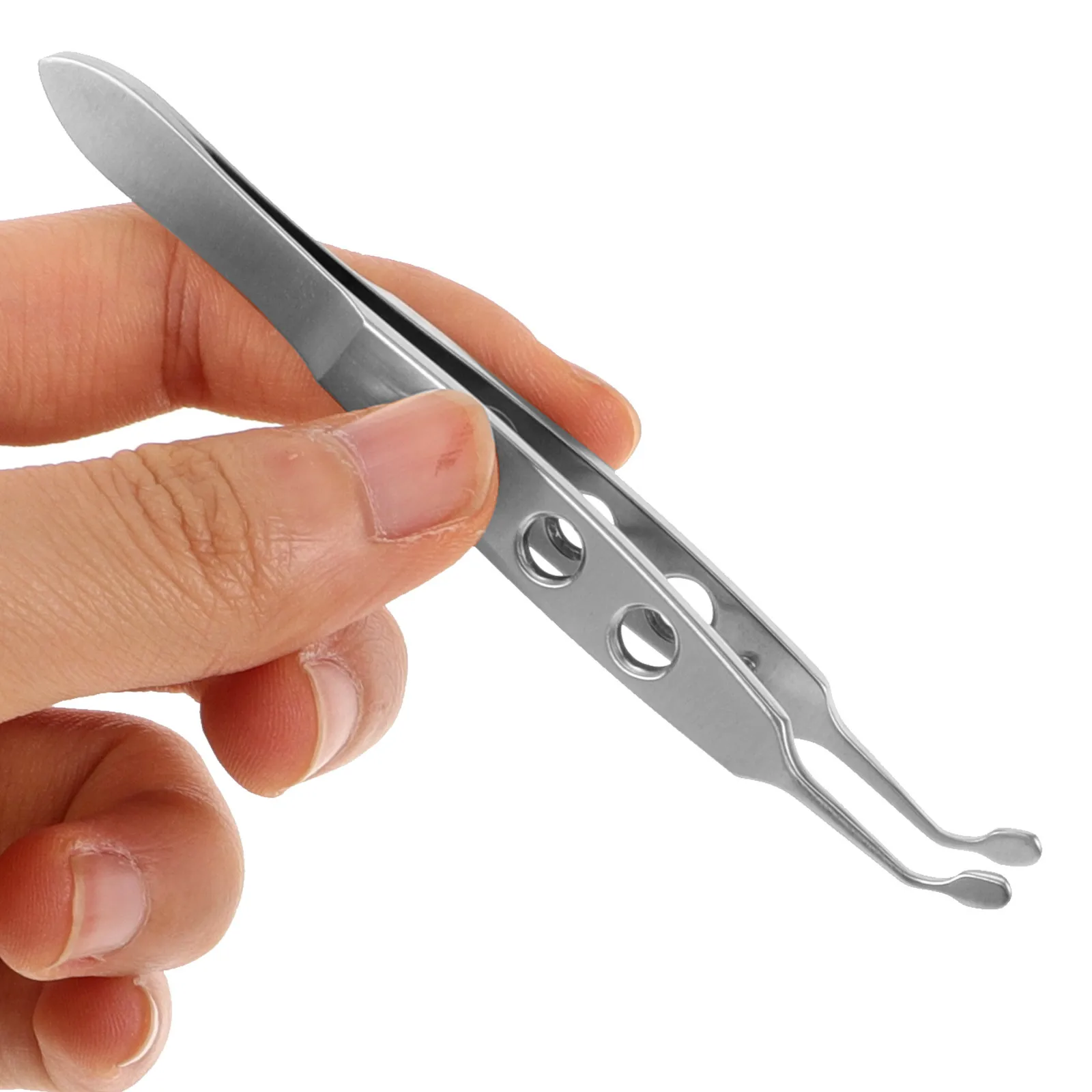 プロのまぶたマッサージツール ステンレス鋼製 メイボーム腺排泄器 絞り鉗子 腺の詰まりを解消するためのドライアイソリューション