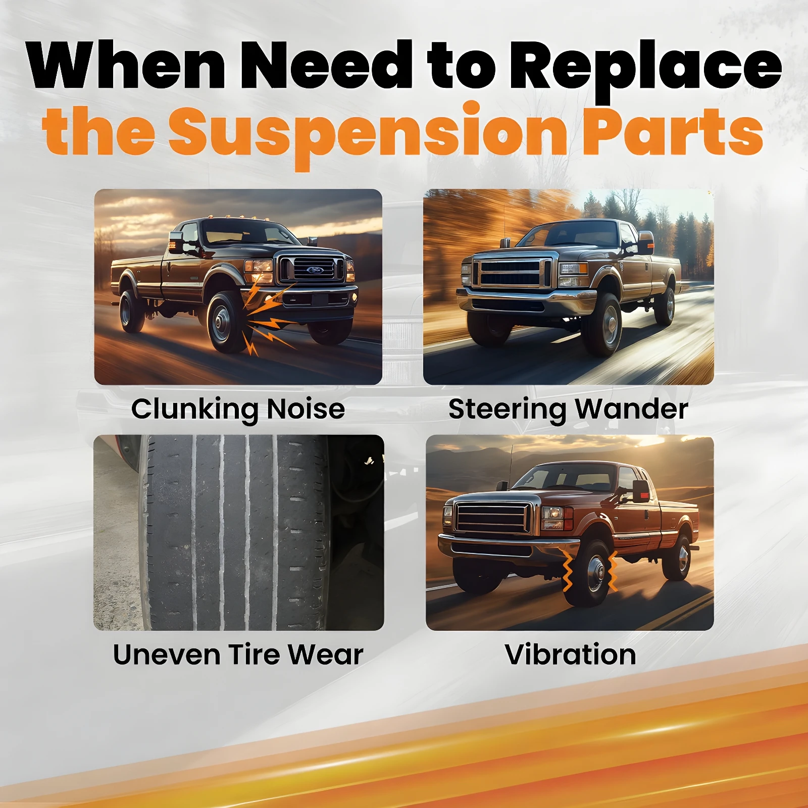 

7.5" Lift Traction Bars Kit for 2007-2018 Chevy Silverado GMC Sierra 1500 4x4