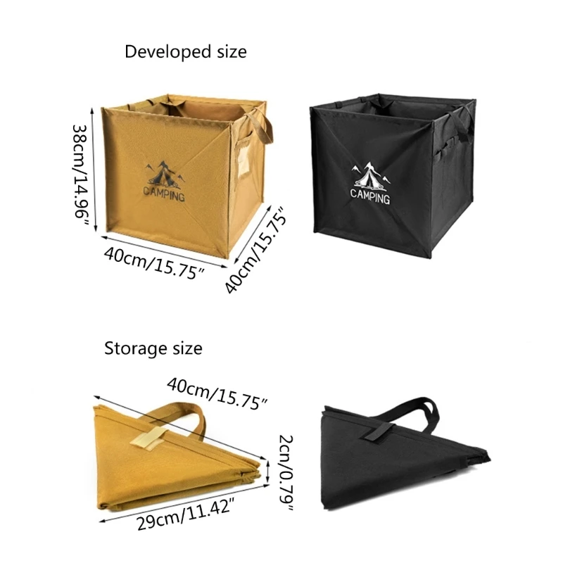 Outdoor Folding Storage Box Foldable Basket Trash Can Collapsible Garbage Can Lightweight Storage Container