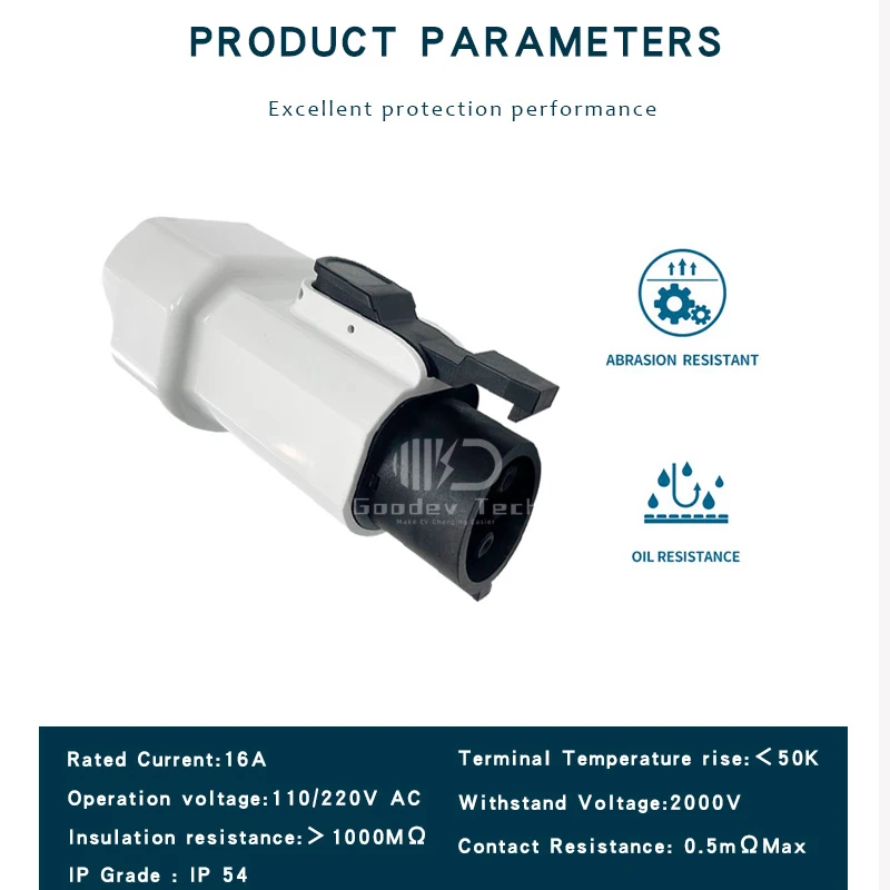 16A J1772 V2L Universal Socket Adapter Vehicle to Load Discharge EV Adapter Type 1 Plug to Bidirectional Charge