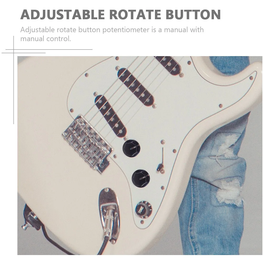 

2pcs Electric Guitar Bass Amp Effects Knob Cap Volume Control Knobs Plastic Metal Potentiometer Insert Shaft Rotary Instrument