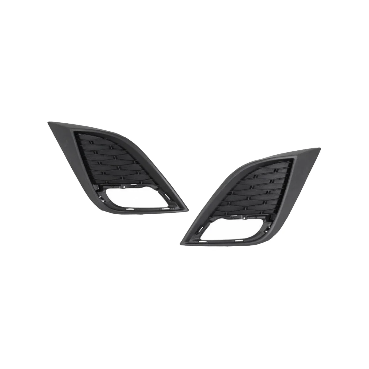 Pair Front Fog Light Lamp Hole Cover Trim for 2010-2011 Mazda 3 2.0L 2.5L BBN250C21C + BBN250C11C