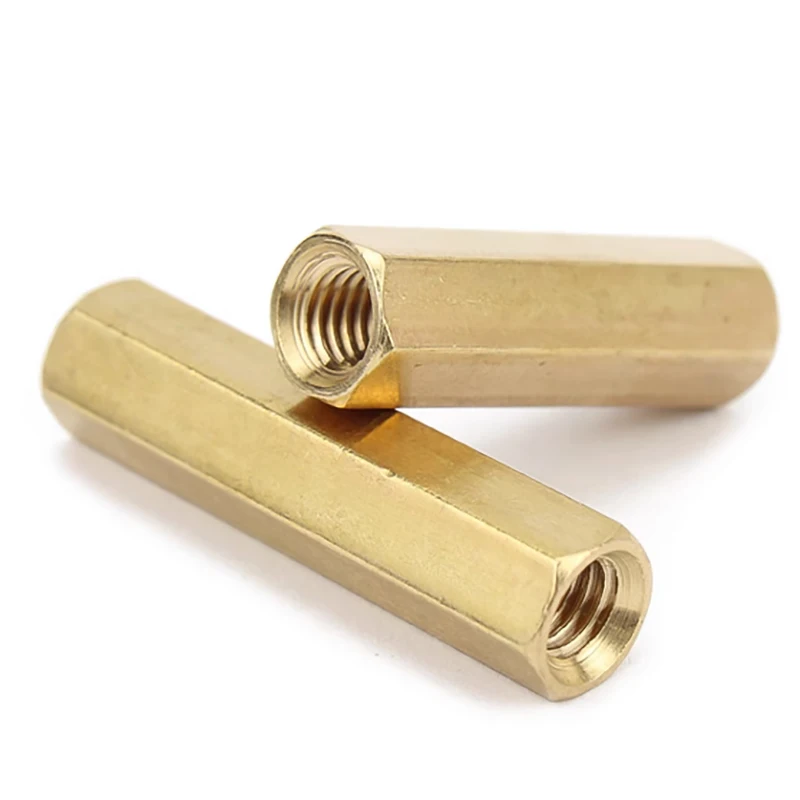 50pcs/lot M3*L (4mm~50mm) Brass Standoff Spacer Female Female M3*L Brass Threaded Spacer Hex Spacer/BSSFFNNP M3