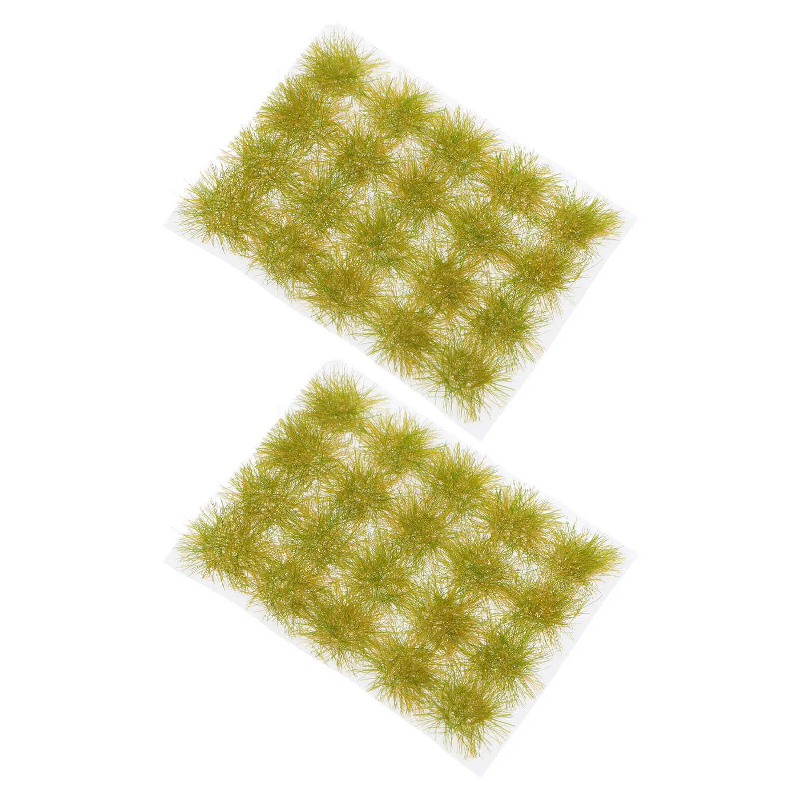 

40 шт. миниатюрных статических пучков травы для микроландшафта, реалистичные зеленые пучки с клейкой основой для миниатюрных сценариев