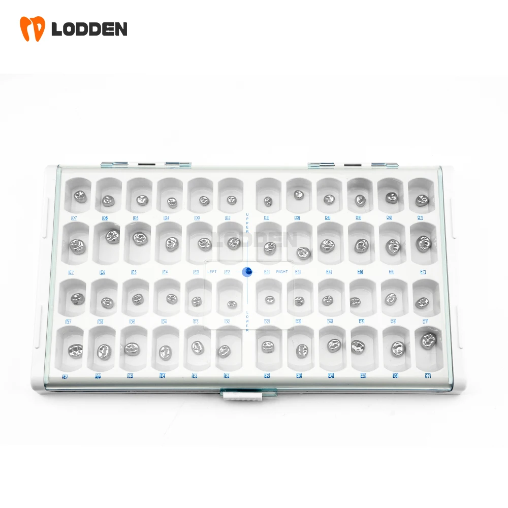 5-48PCS/Box 48 Position Dental Temporary Crowns Stainless Steel Pedo Molar Crown Refill Kit For Kids 1st 2nd Preformed Crowns