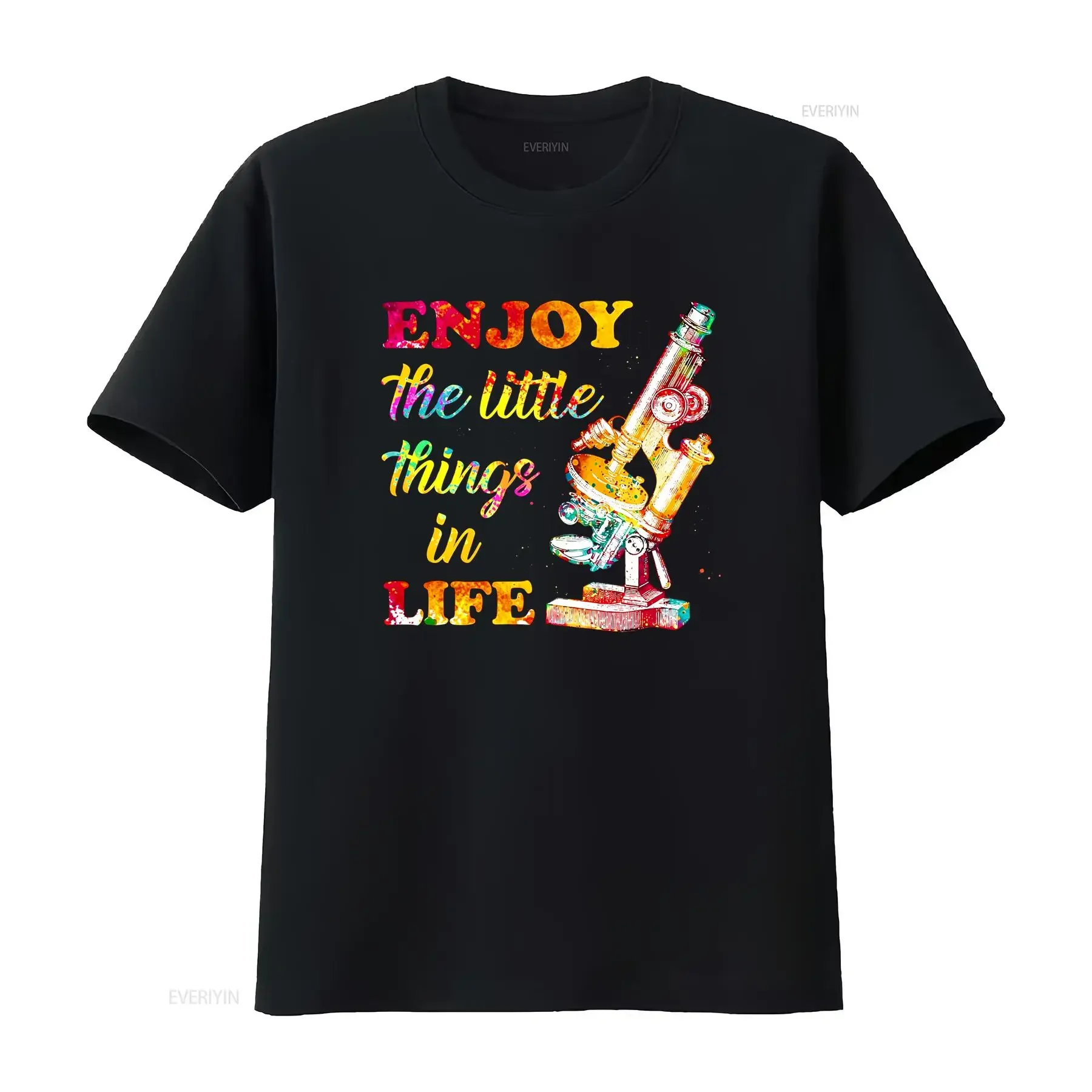 Biologist T Shirt Enjoy The Little Things In Life Microscope Laboratory Funny Biology For  vintage Washed Stylish Slightly