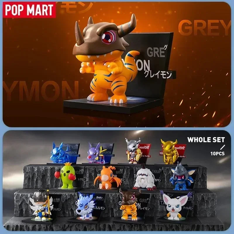 POP MART Digimon Adventure Fridge Magnet Series 100% Original Blind Box Surprise Toys Mystery Box Cute Anime Action Figure