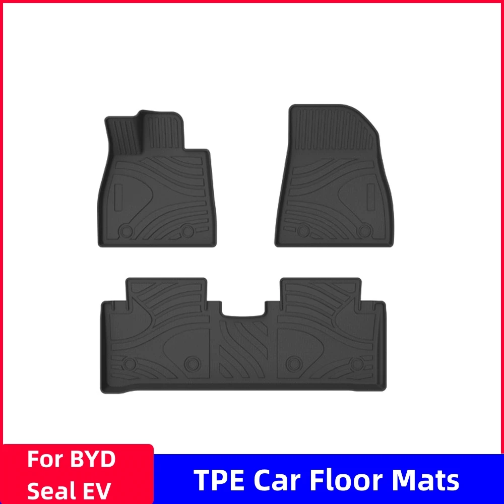 Car Floor Mats for BYD Seal EV 2022 2023 TPE Waterproof Cargo Liner Non-Slip Trunk Mat Fully Surrounded Foot  Pad LHD