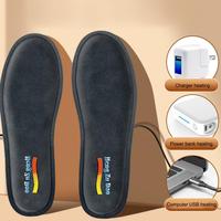 USB Heated Shoe Insoles Rechargeable Electric Feet Warmer Winter Outdoor Remote Control Heating Insoles Foot Warming Shoes Pad