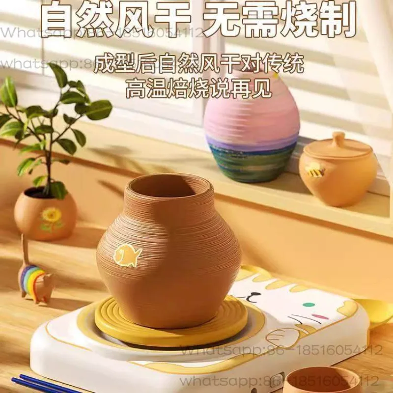 Popular handmade DIY creative ceramic machine set girl toys 6-13 year old girl birthday gift no-burn ceramics
