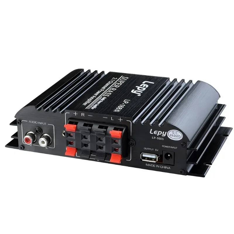 

12V Power Subwoofer 2.1 Channel Car Amplifier for Lepy LP-168S Audio Bass Output HiFi Stereo Sound With AUX Function LoudSpeake