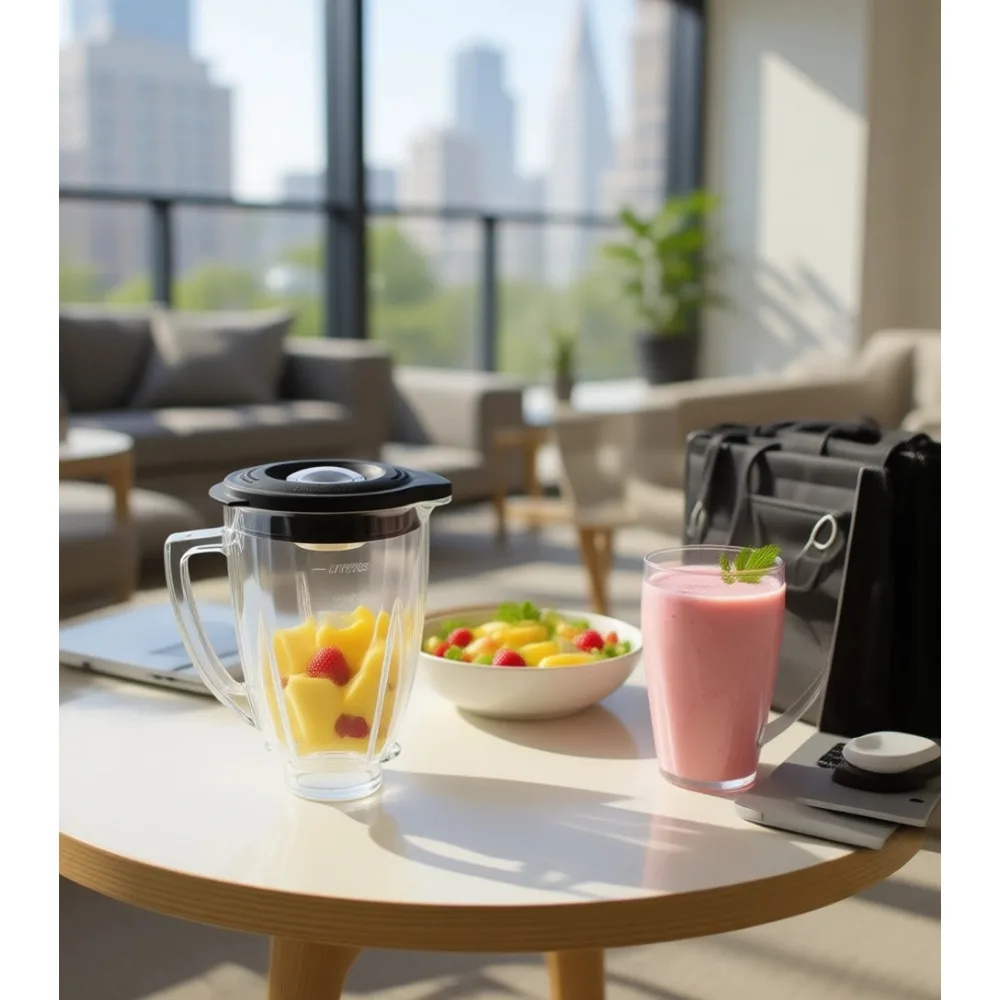 

Стеклянная чаша для блендера на 6 стаканов с крышкой, запасная часть