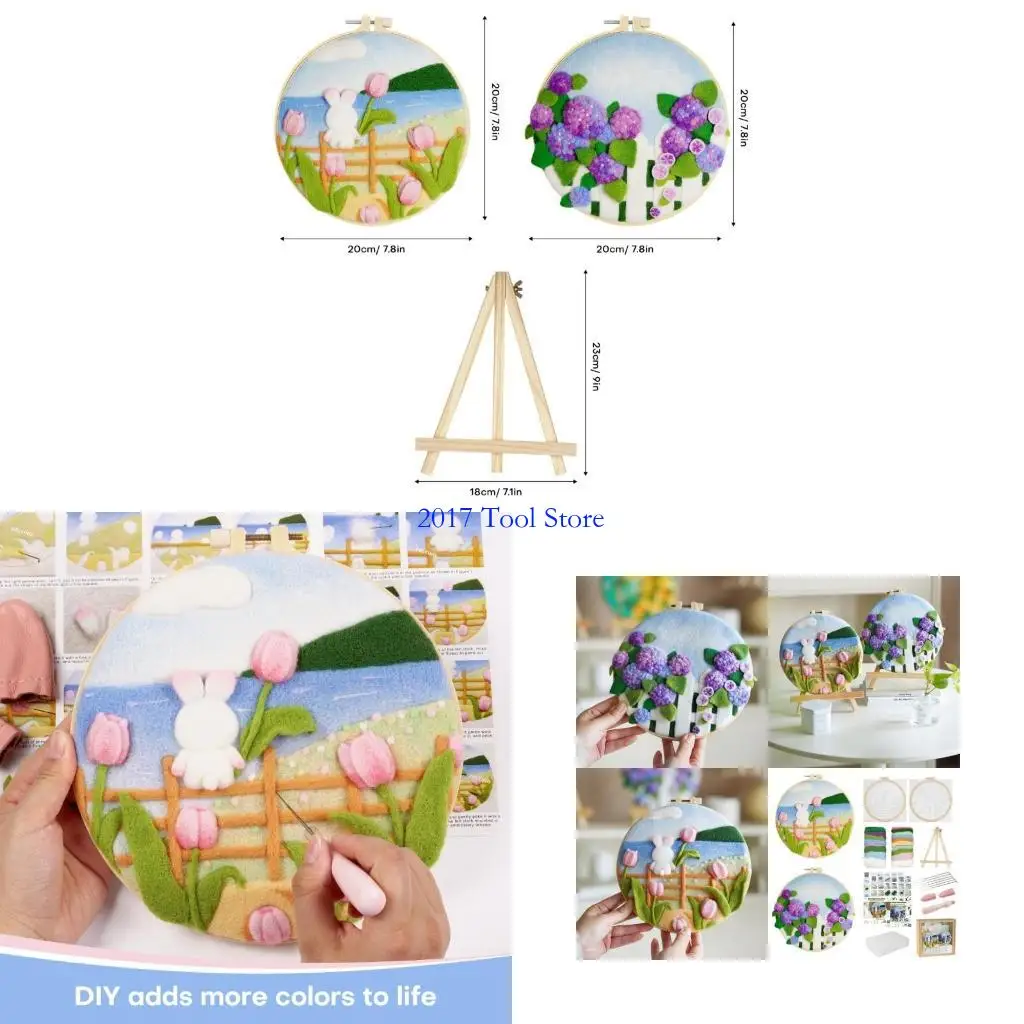 

K92A Floral Pattern Emelcodery STARTER наборы для начинающих включают вышивную одежду