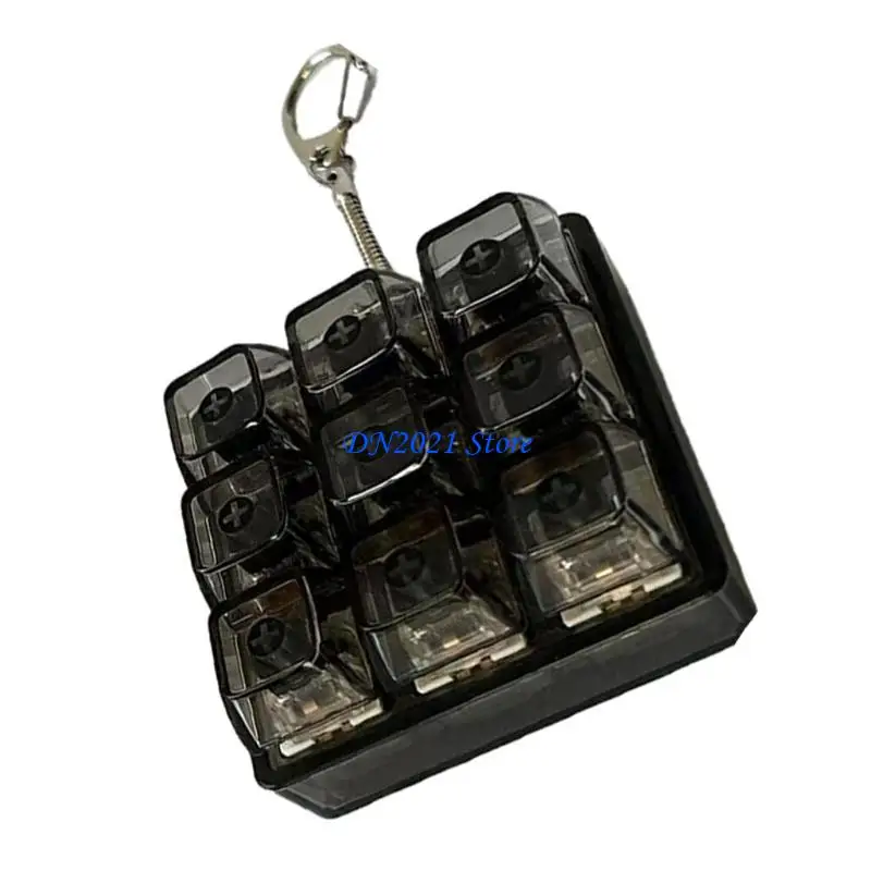 F3KE Ergonomic Switches Tester for Mechanical Keyboards Keychain Pendant 4/9Keys