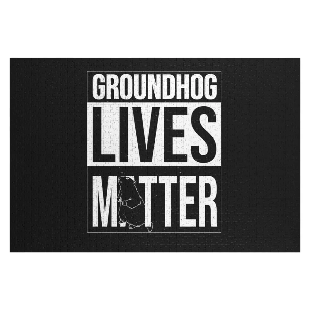 Funny Groundhog Day Lives Matter Men Women Jigsaw Puzzle Personalised Name Diorama Accessories Custom Child Puzzle